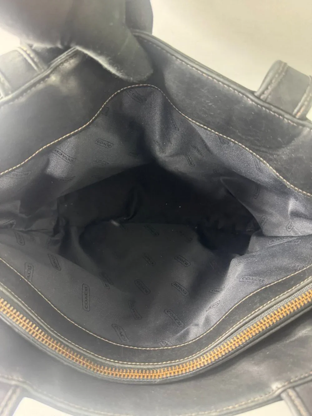 Authentic Vintage Coach 9302 Black Leather Bleeker Basket Bag